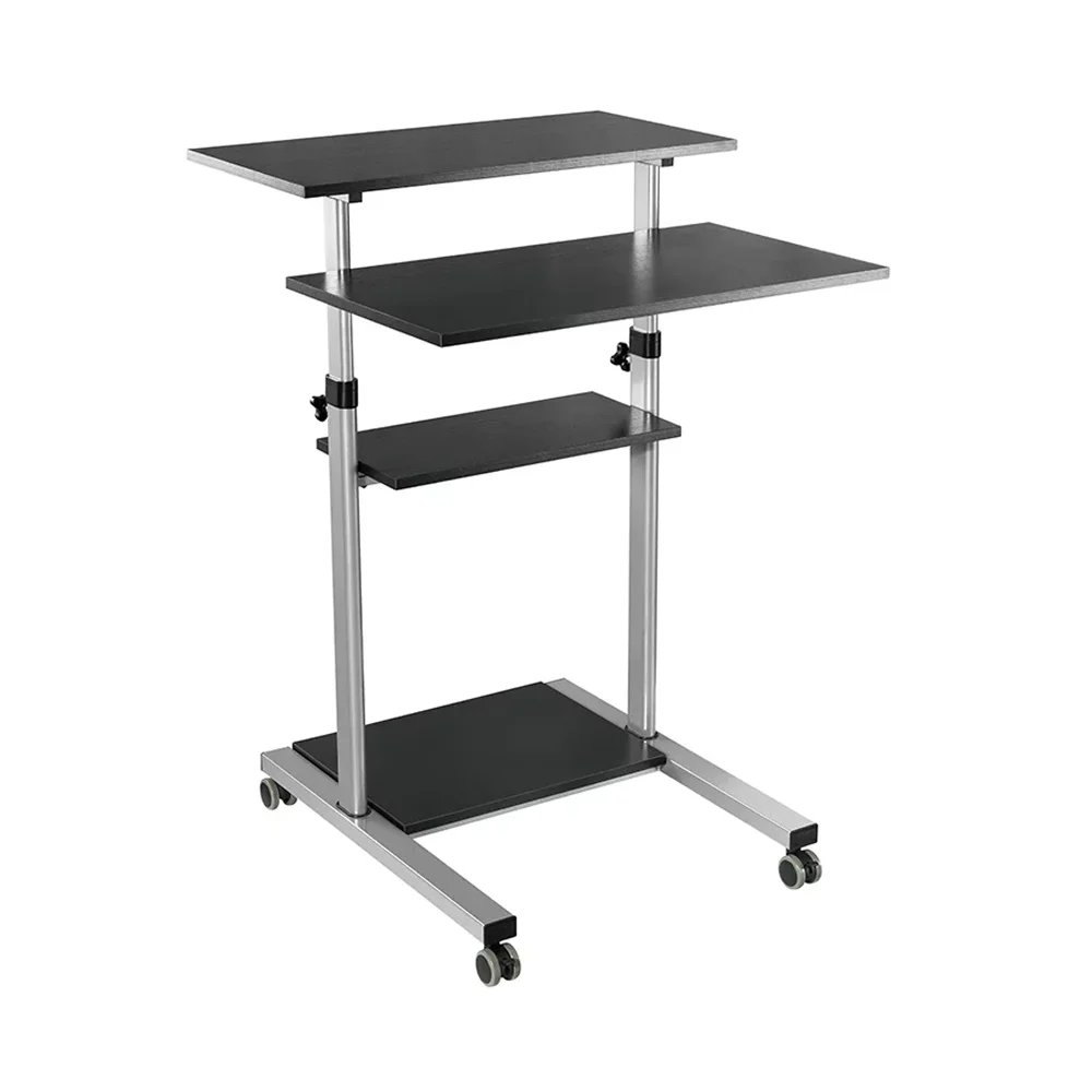 Free Standing Height Adjustable Multi-Purpose Mobile Workstation Ergonomic  Mount